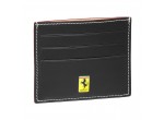 Кожаный футляр для кредиток Ferrari Leather credit card holder with 6 pockets Black